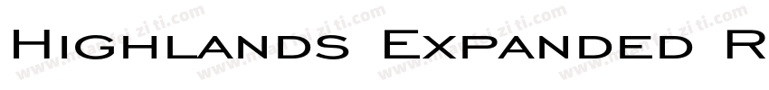 Highlands Expanded Regular字体转换